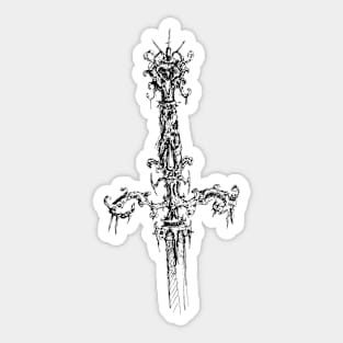 Cybersigilism love sword Sticker